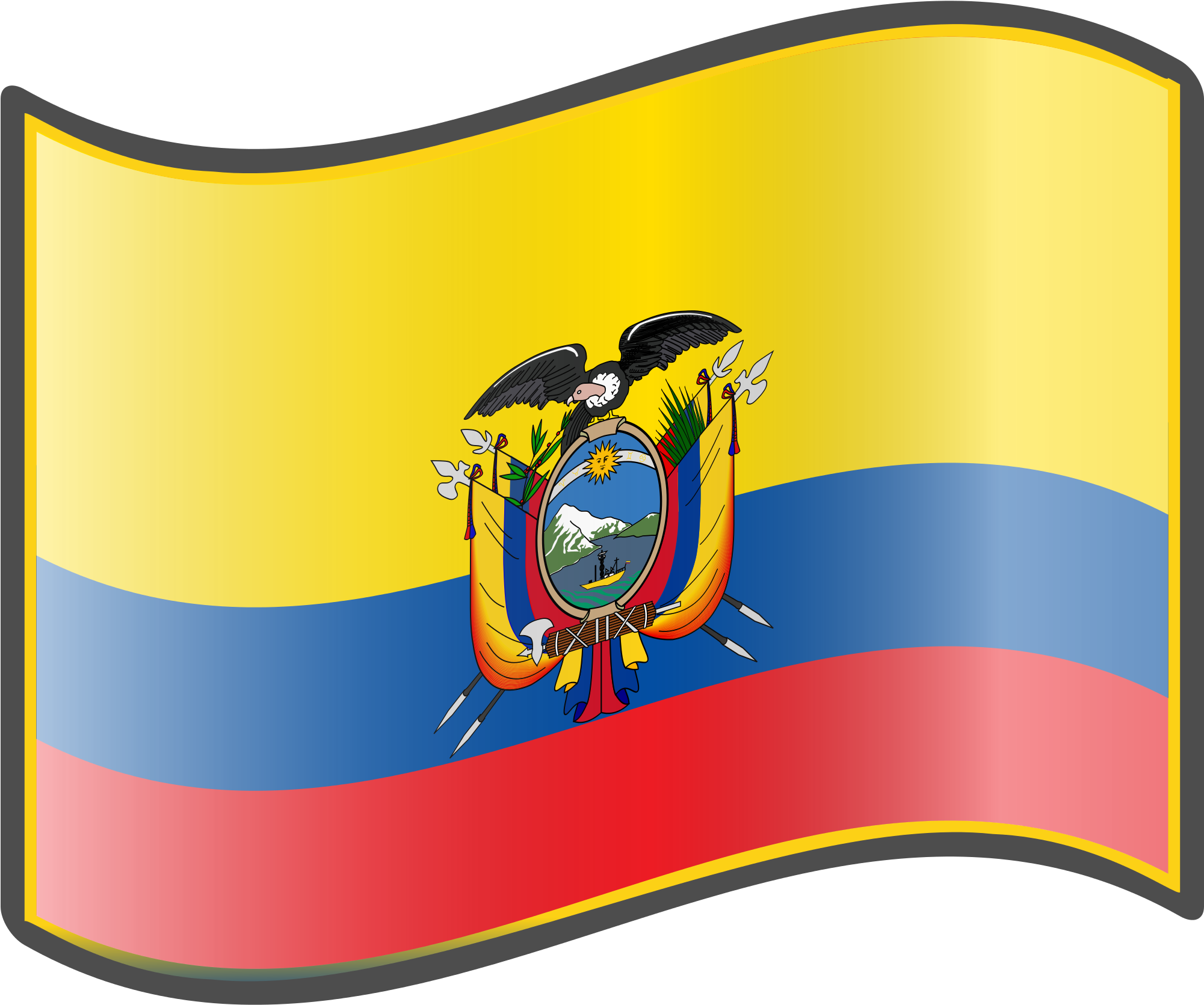 Bandera De Ecuador Con Textura De Tela Png Bandera Ecuatoriana Images