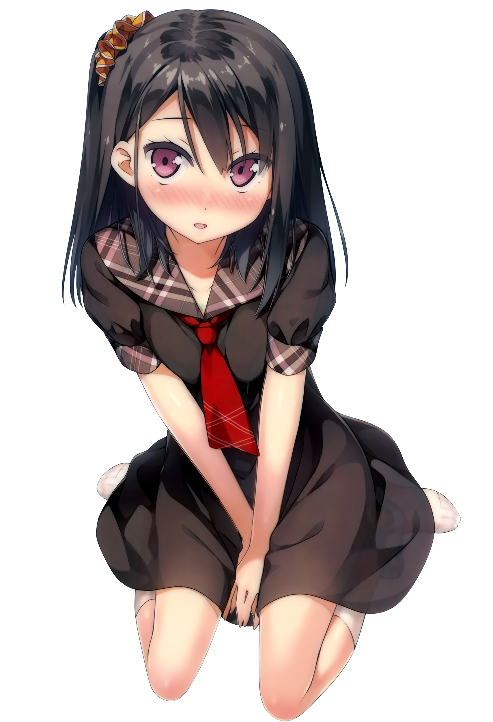 Anime Girl With Black Hair Transparent PNG