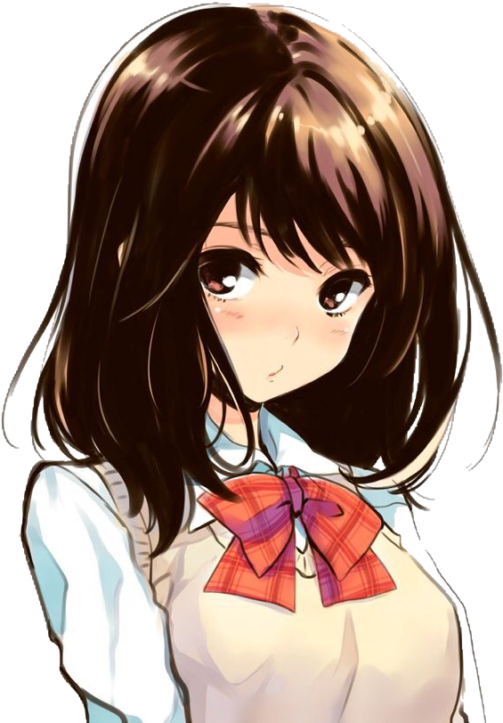Anime Girls With Brown Hair Download Free PNG