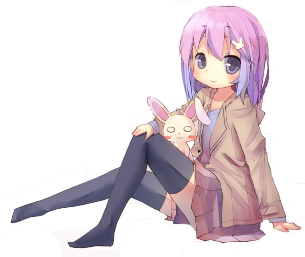 Kawaii Anime Girl Background PNG