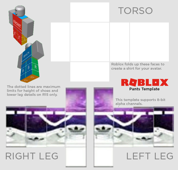 black pants roblox template PNG image with transparent background
