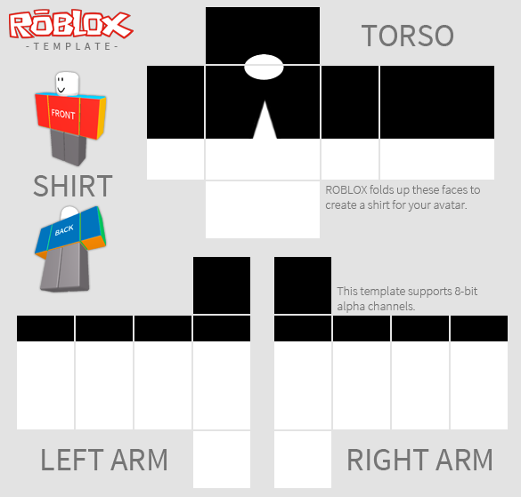 Roblox Transparent Shirt Template.png - Roblox