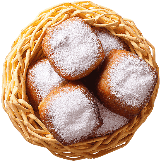 Beignets Background PNG Image