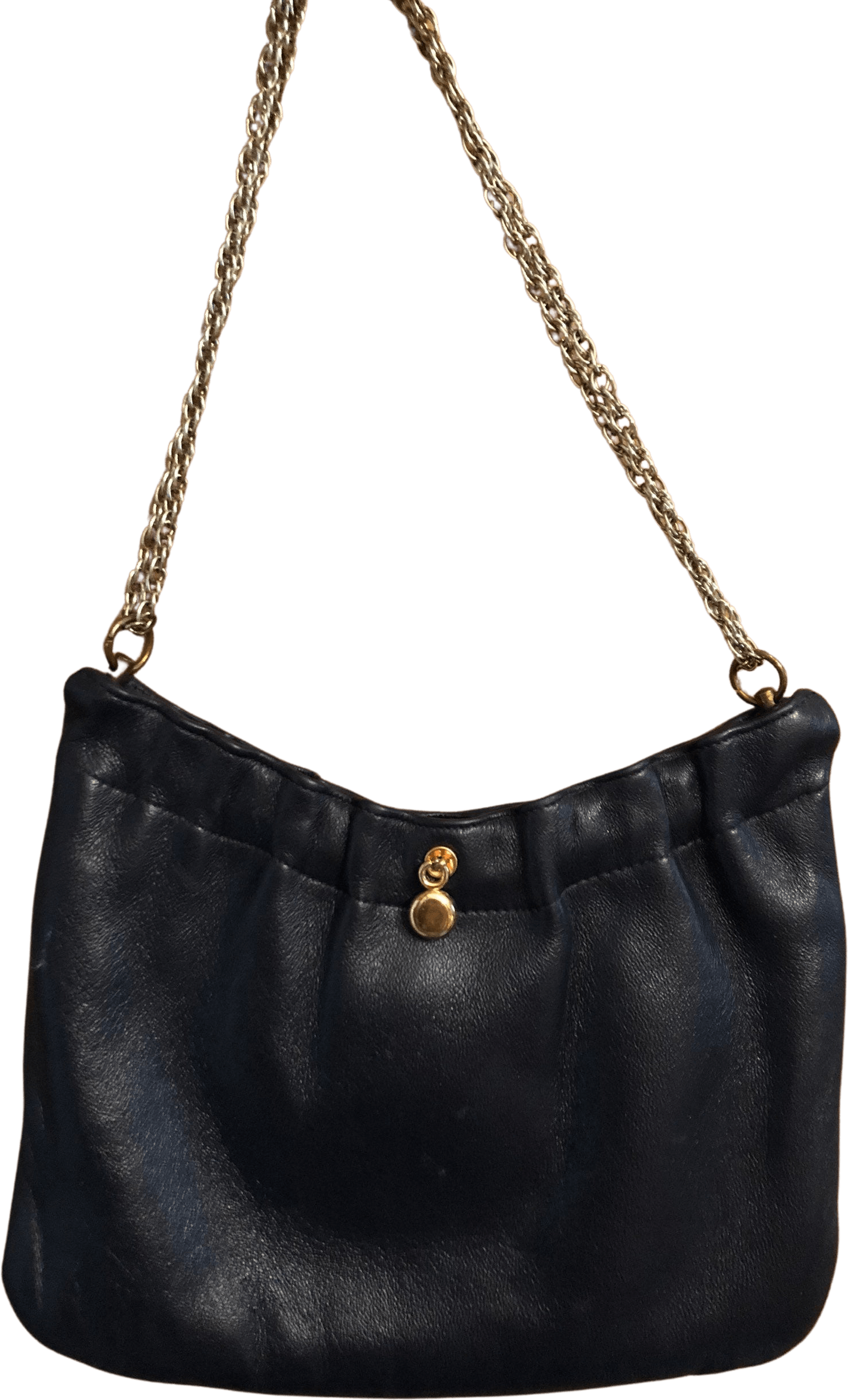 Black Leather Bag Background PNG Image