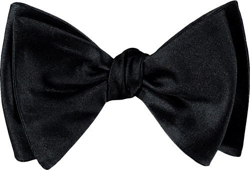 Classic Black Bow Tie Transparent PNG - PNG Play