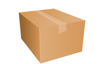 Closed Cardboard Box Background PNG Image
