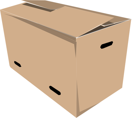 Closed Cardboard Box Free PNG