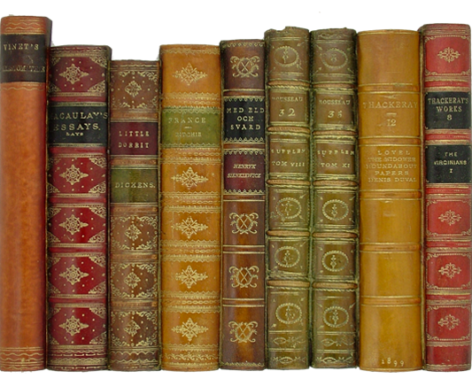 Collection Of Old Books Background PNG Image