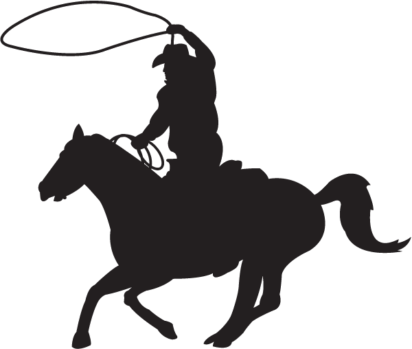 Cowboy Silhouette PNG Background