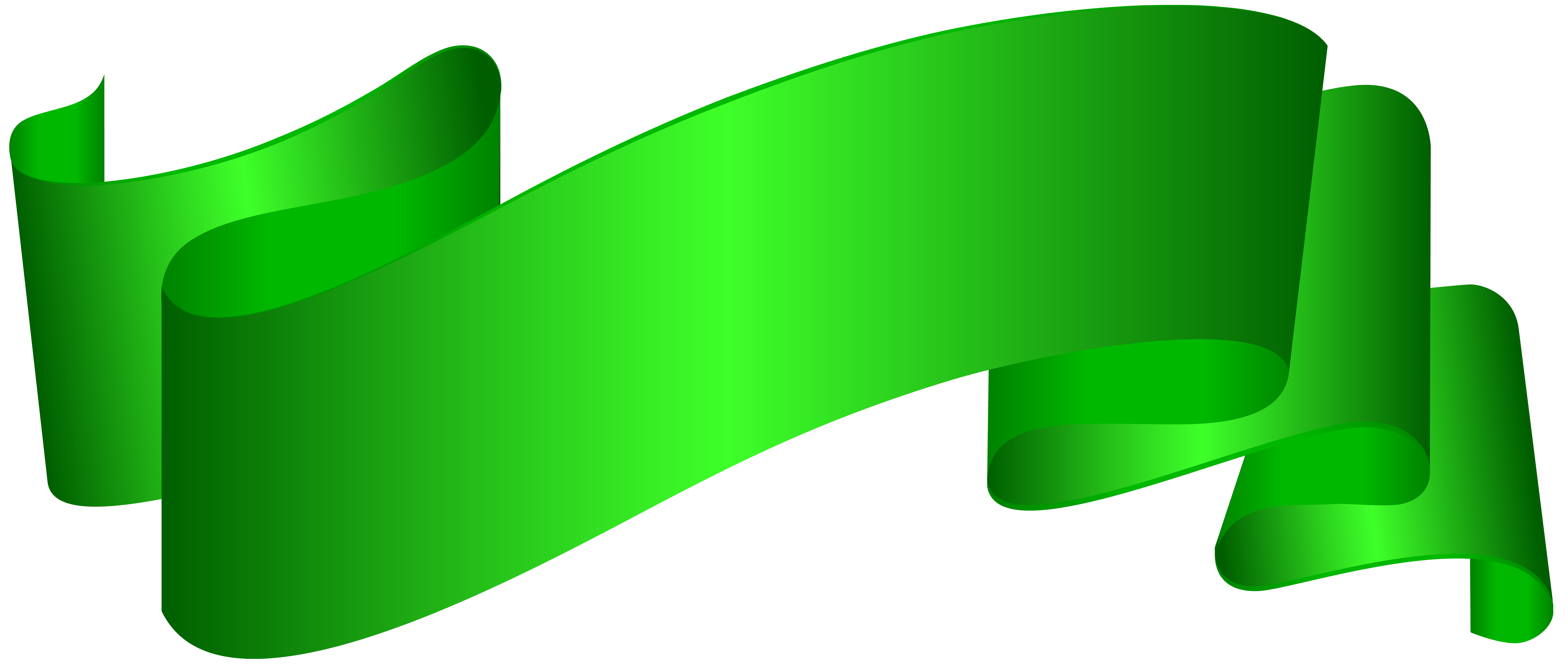 Green Ribbon PNG Background