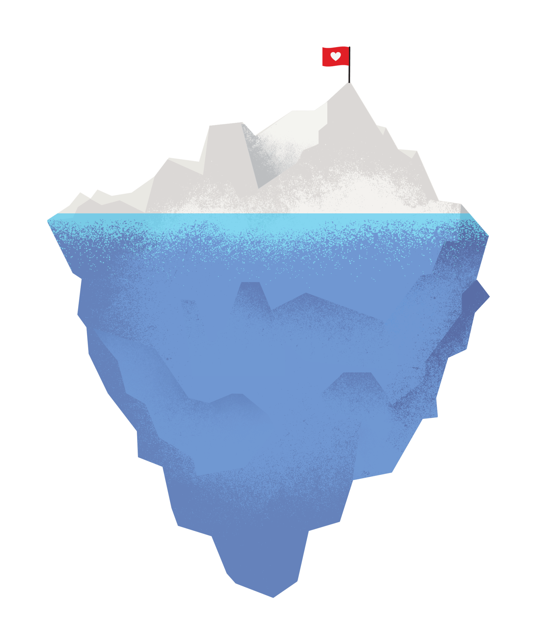 Iceberg In Water Background PNG Image