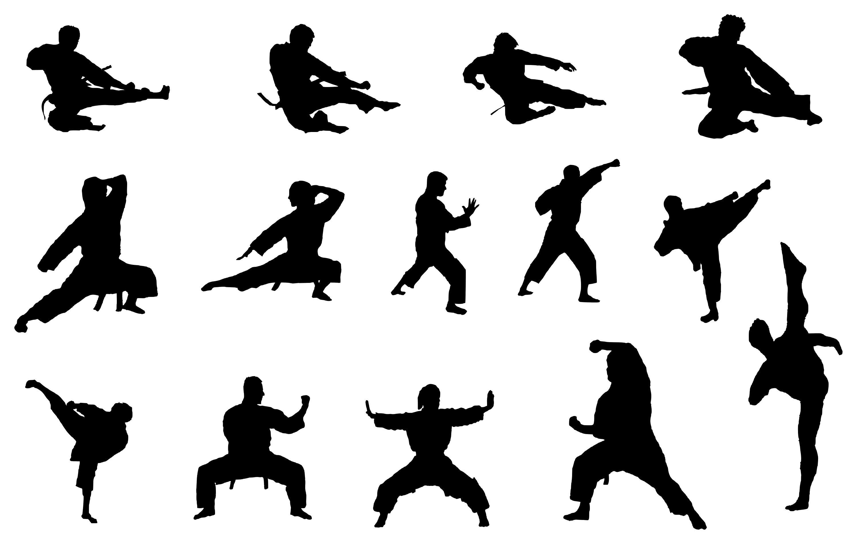 Karate Silhouette Free PNG