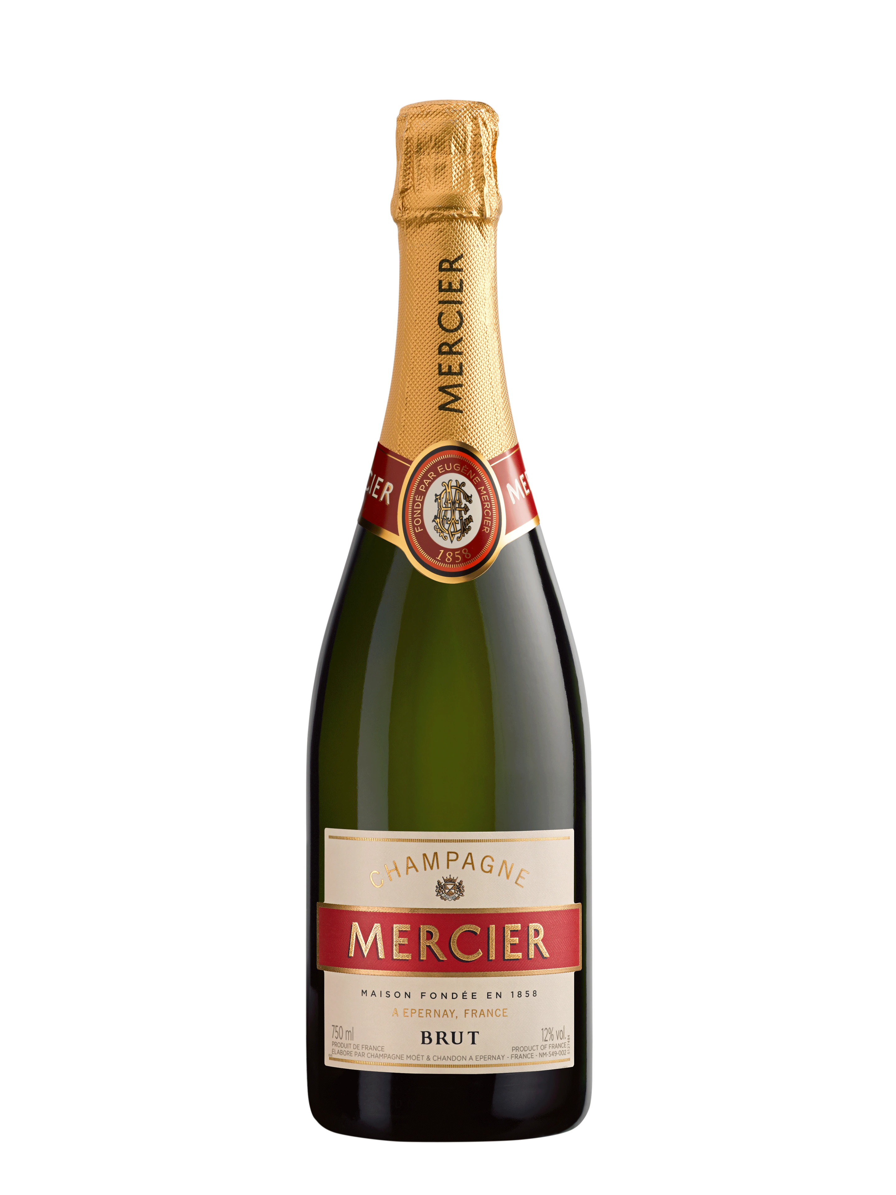 Mercier Champagne Brut Transparent Background