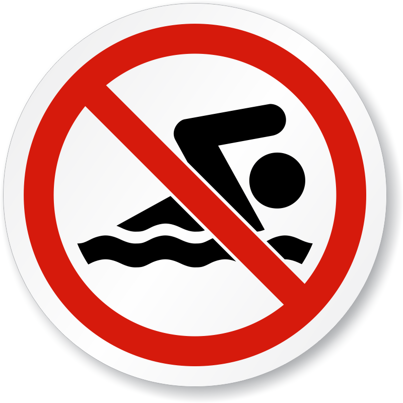 No Swimming Sign PNG Clipart Background