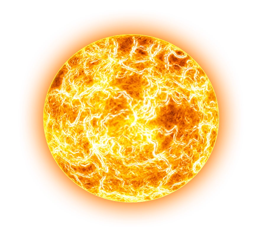 Red Burning Sun Background PNG Image