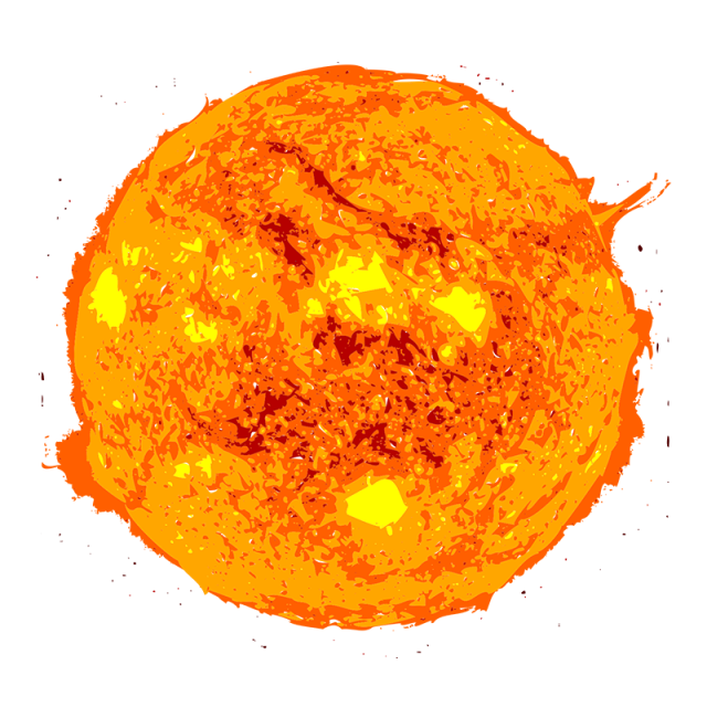Red Burning Sun Transparent Free PNG