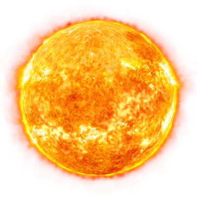Red Burning Sun Transparent PNG