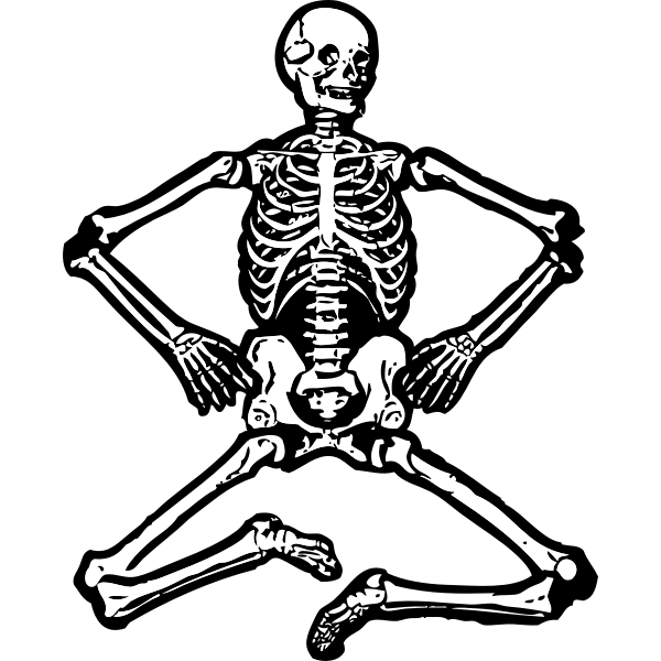 Skeleton Sitting Transparent PNG