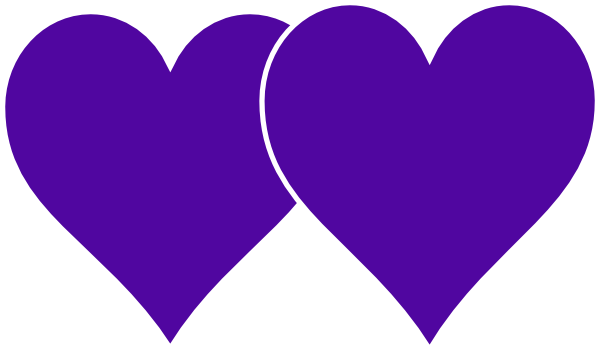 Two Attached Hearts PNG HD Quality