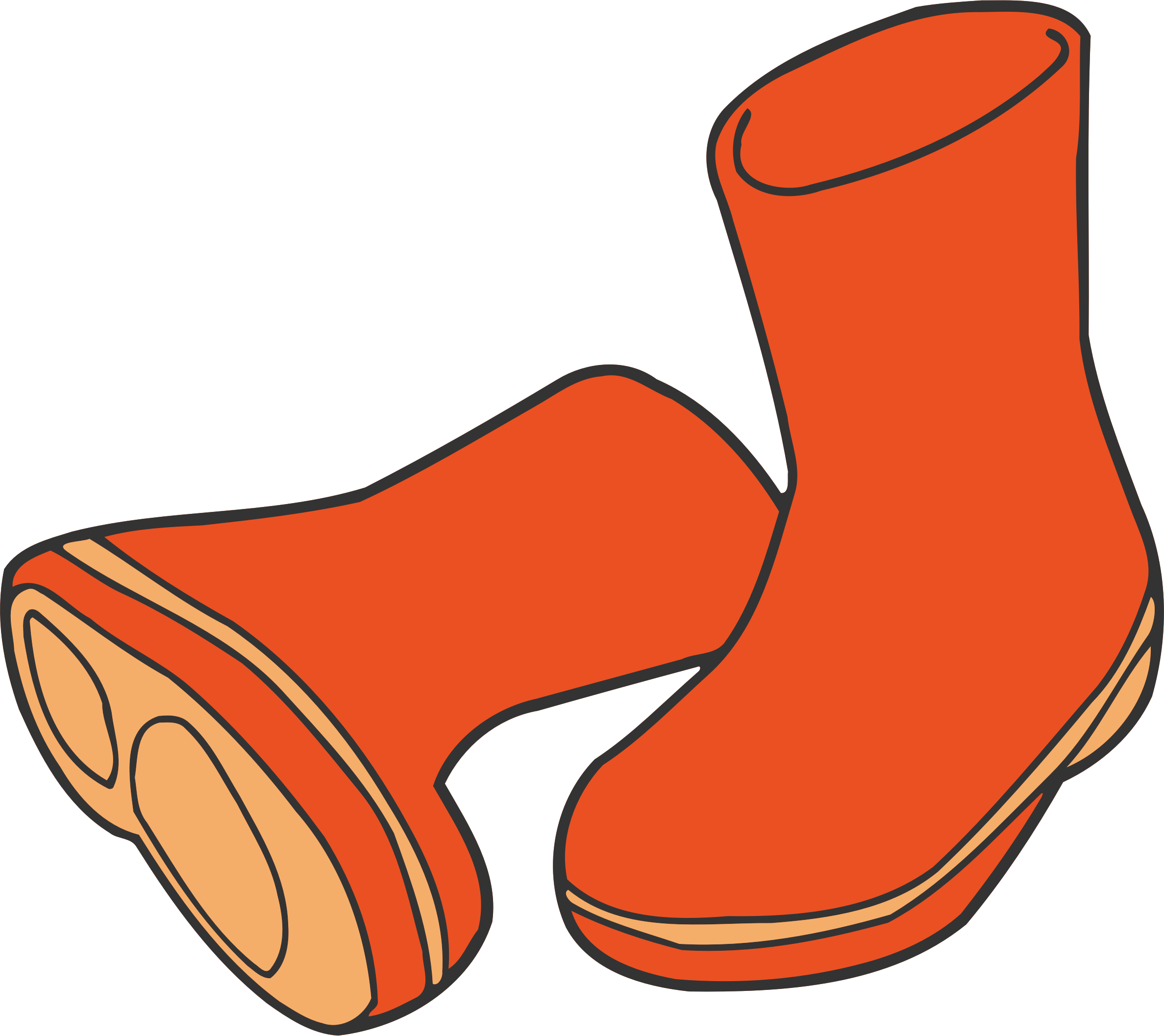 Wellies Red PNG Clipart Background