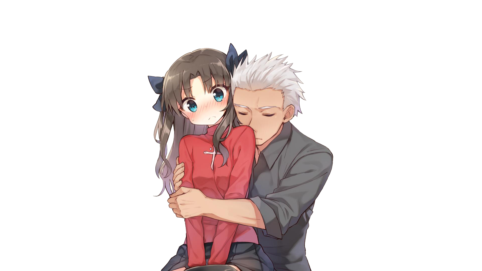 Anime Couple Boy Girl Hug Transparent PNG