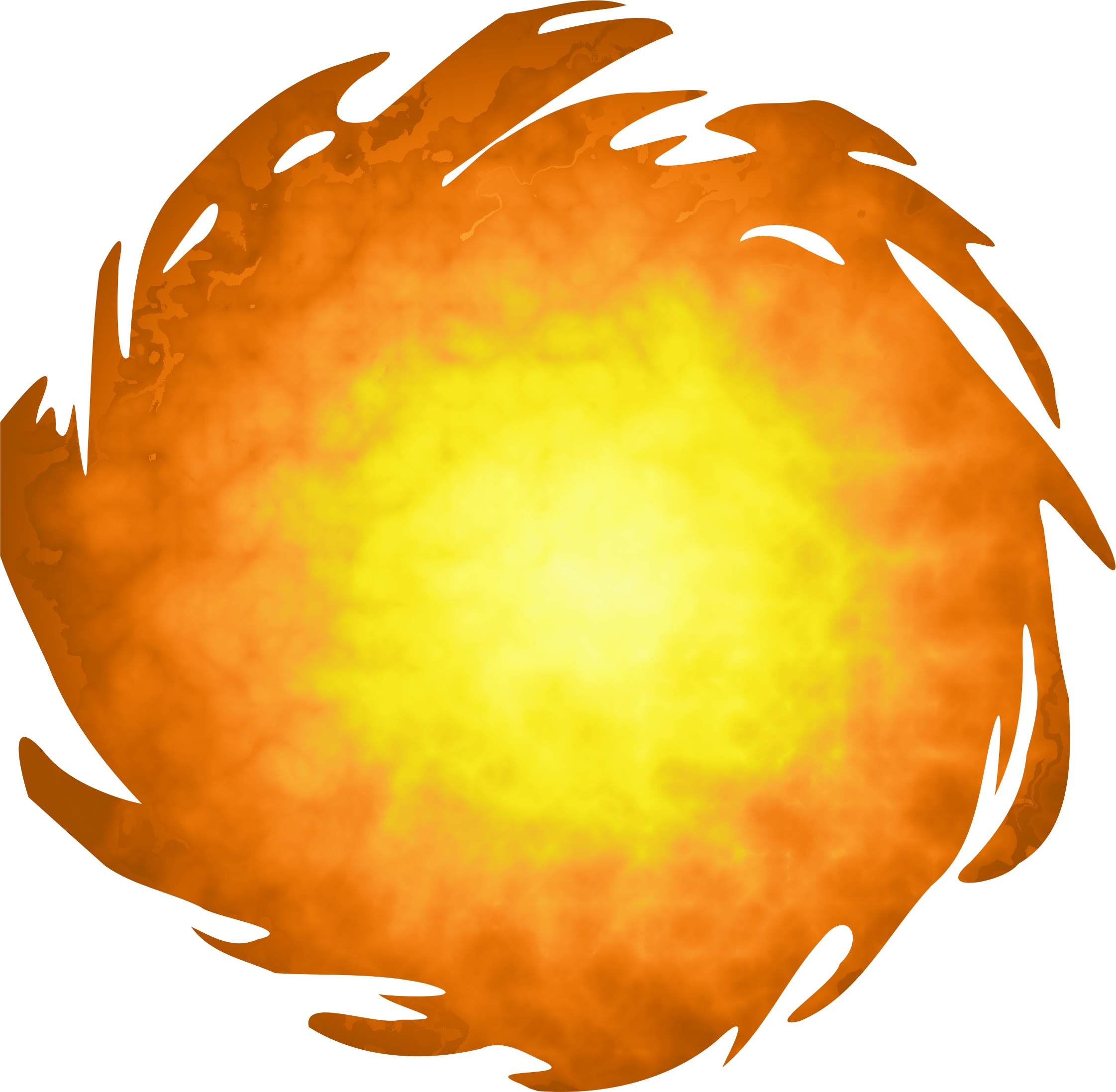 Comic Fireball Background PNG Image
