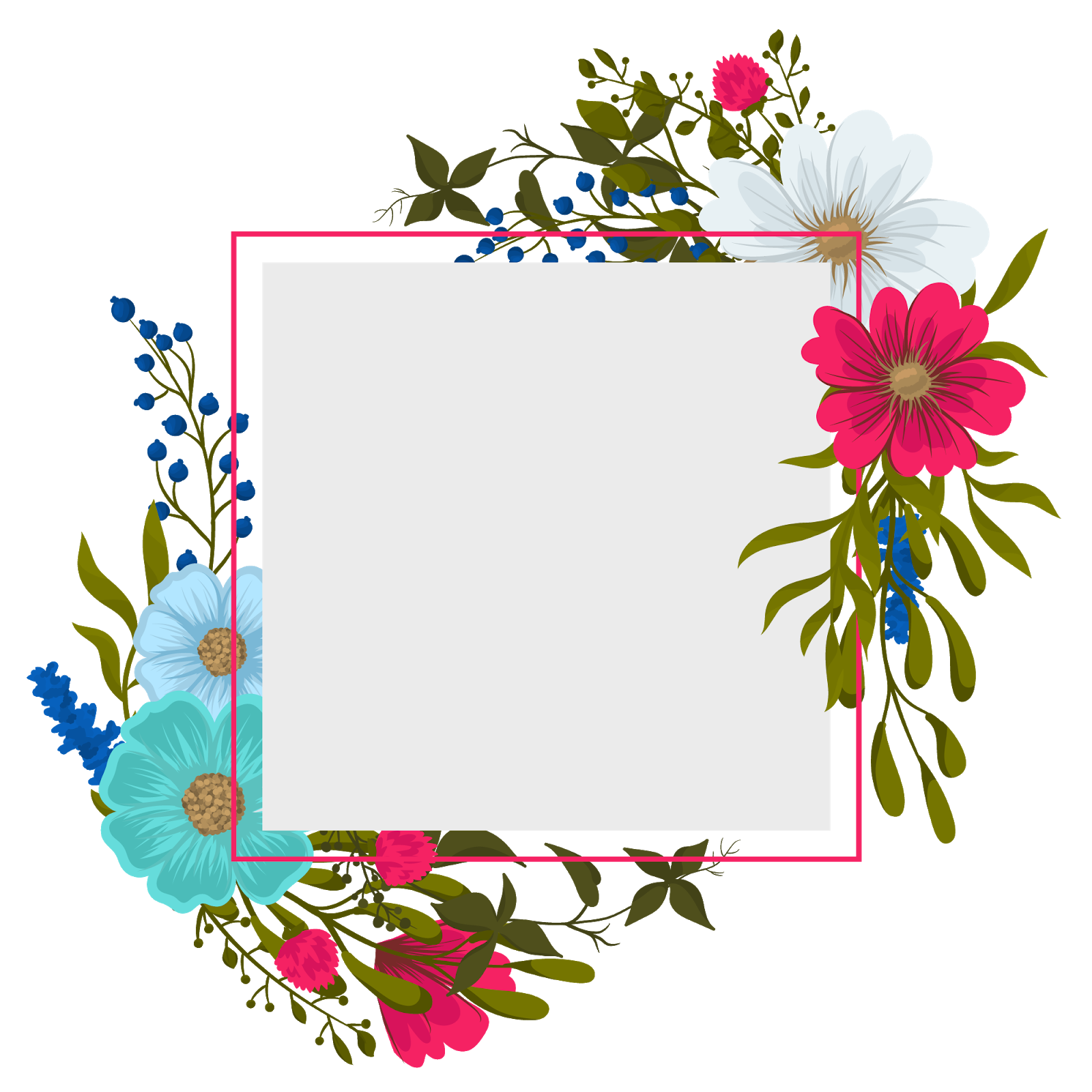 Flower Frame Png Transparent Images Png All - Riset