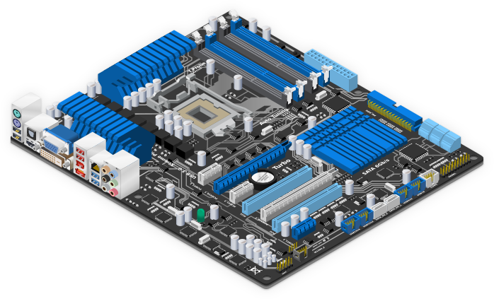Computer Motherboard Transparent Free PNG