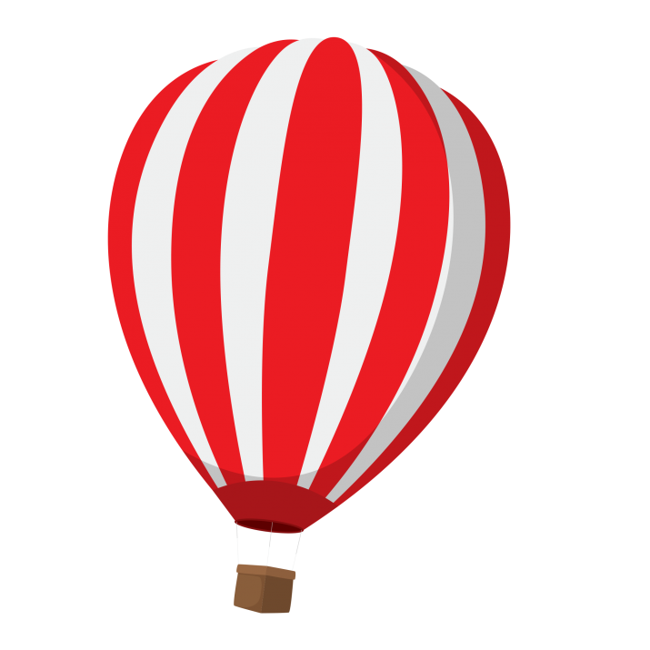 Red Hot Air Balloon PNG Clipart Background