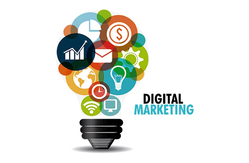 Social Digital Marketing Background PNG Image